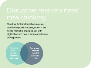 Disruptive markets 1 1 North Consultants