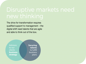 Disruptive markets 2 1 North Consultants