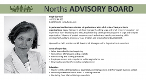 Norths Advisory Board Birgit Gjørwad North Consultants